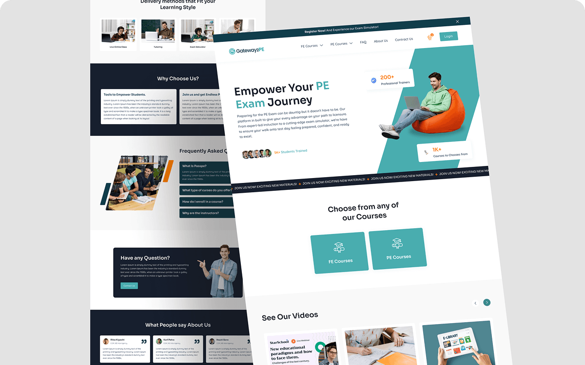 Gateway2PE - Educational Website Design & Development - Image 1