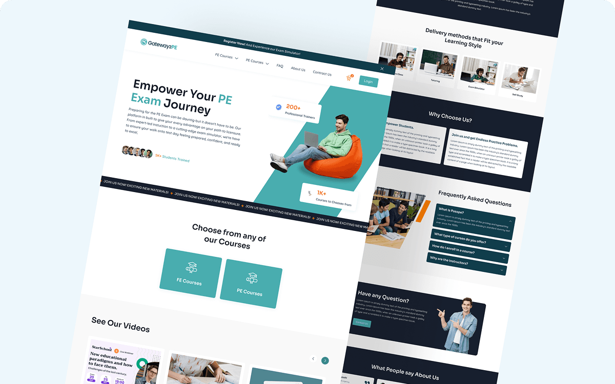 Gateway2PE - Educational Website Design & Development - Image 2